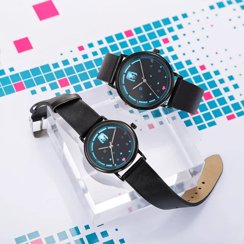 Officially Licensed Hatsune Miku Pixelated Miku Waterproof Slim Watch - Image 4