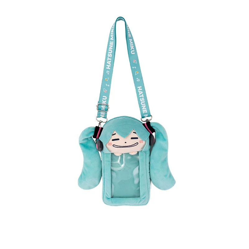 Officially Licensed Hatsune Miku Plush Semi-Transparent Crossbody Phone Bag - Image 7