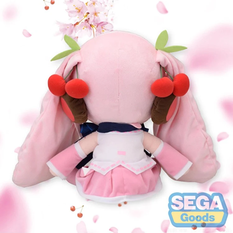 Official Licensed Hatsune Miku Sakura Miku Bow – 27cm Medium Plush Toy - Image 2