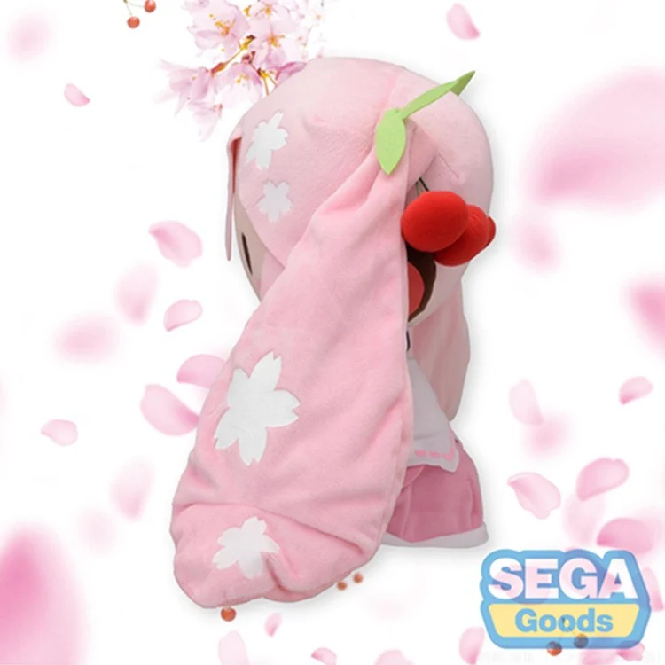 Official Licensed Hatsune Miku Sakura Miku Bow – 27cm Medium Plush Toy - Image 3
