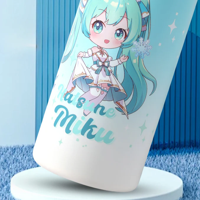 Officially Licensed Hatsune Miku Snowflake Theme Thermal Bottle - Image 5