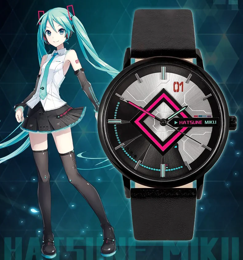 Officially Licensed Hatsune Miku Song of the Future Slim Quartz Watch - Image 2