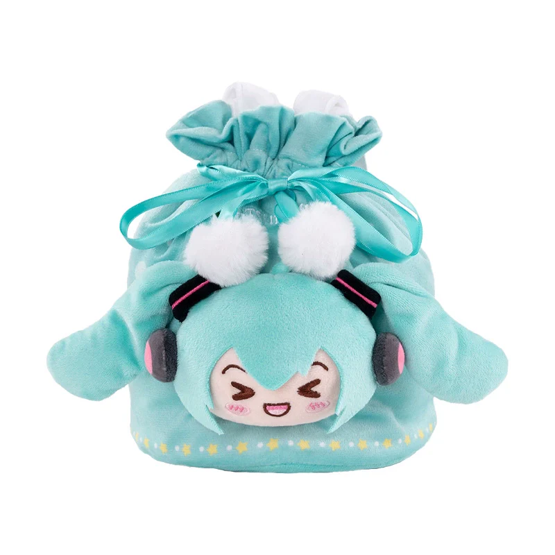 Officially Licensed Hatsune Miku Squinted Eyes Series Plush Drawstring Bag - Image 5