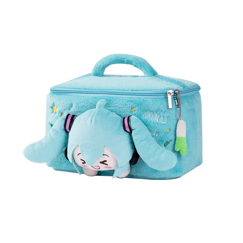 Officially Licensed Hatsune Miku Squinted Eyes Series Plush Makeup Bag - Image 6