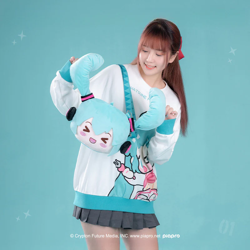 Officially Licensed Hatsune Miku Squinted Eyes Series Shoulder Bag - Image 4