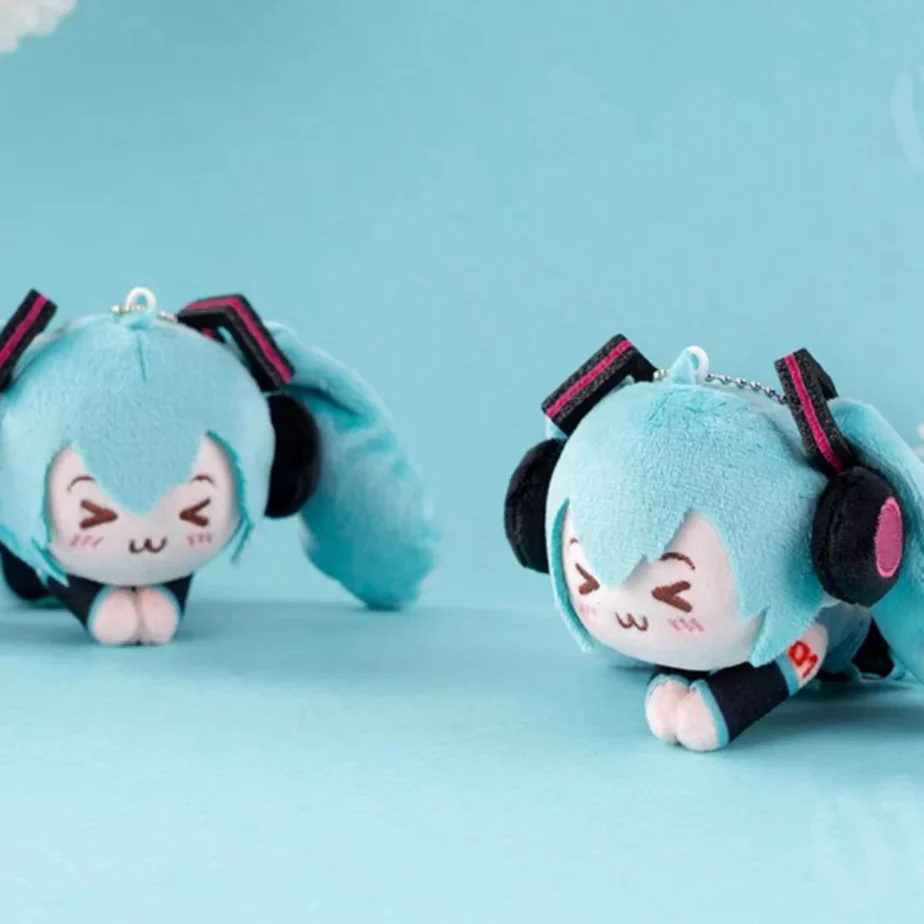 Officially Licensed Hatsune Miku Squinting Eyes Cute Plush Charm - Image 5