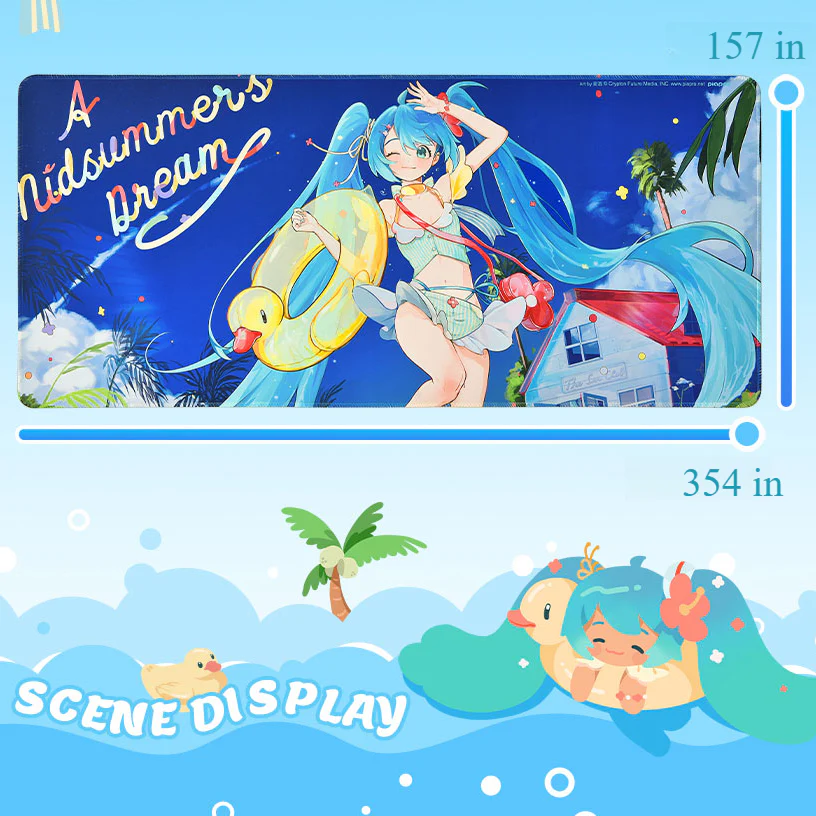 Officially Licensed Hatsune Miku Summer Dream Miku Mouse Pad - Image 3
