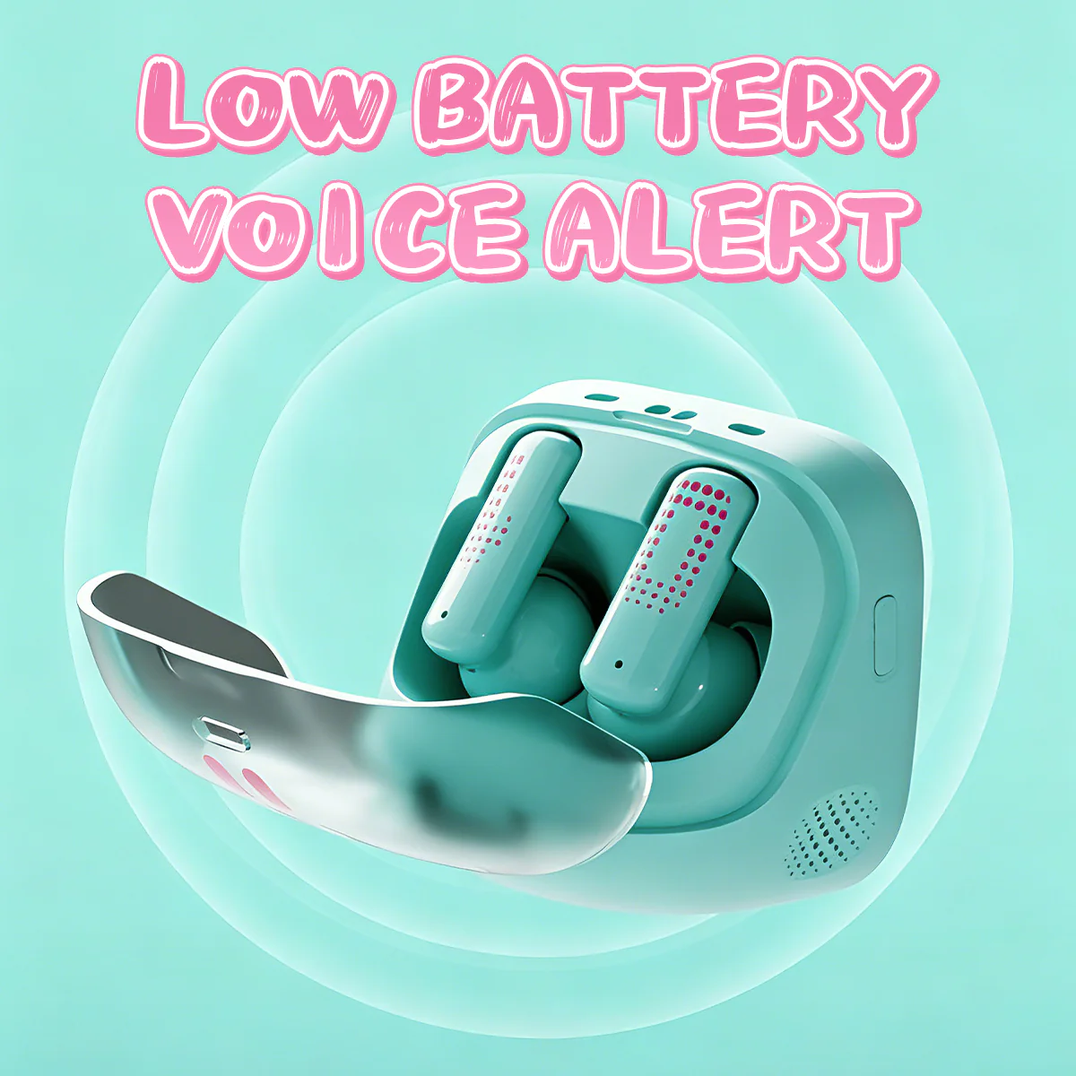 Officially Licensed Hatsune Miku Wireless Earphones with Smart Display Desktop Stand - Image 6
