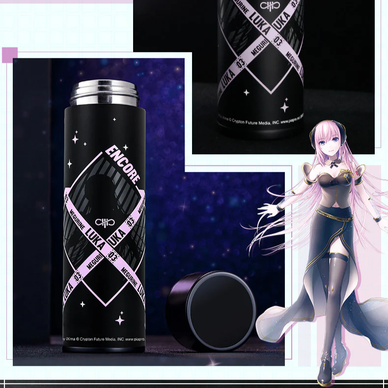 Officially Licensed Megurine Luka Smart Thermal Bottle - Image 3