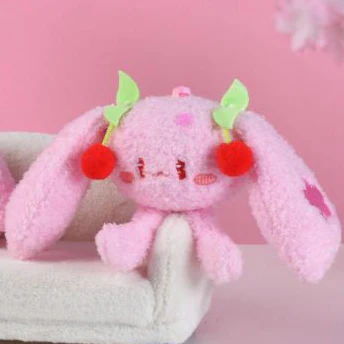 Officially Licensed Sakura Miku Cute Small Smiling Plush Charm - Image 3