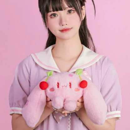 Officially Licensed Sakura Miku Cute Smiling Plush Charm - Image 2